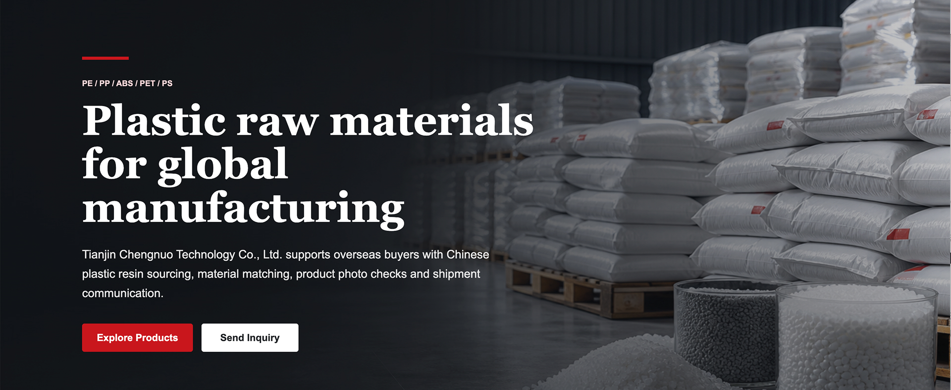 Tianjin Chengnuo Technology Co., Ltd. assiste gli acquirenti esteri nell'approvvigionamento di resine plastiche cinesi, nella selezione dei materiali, nella verifica delle fotografie dei prodotti e nella gestione delle comunicazioni relative alla spedizione.